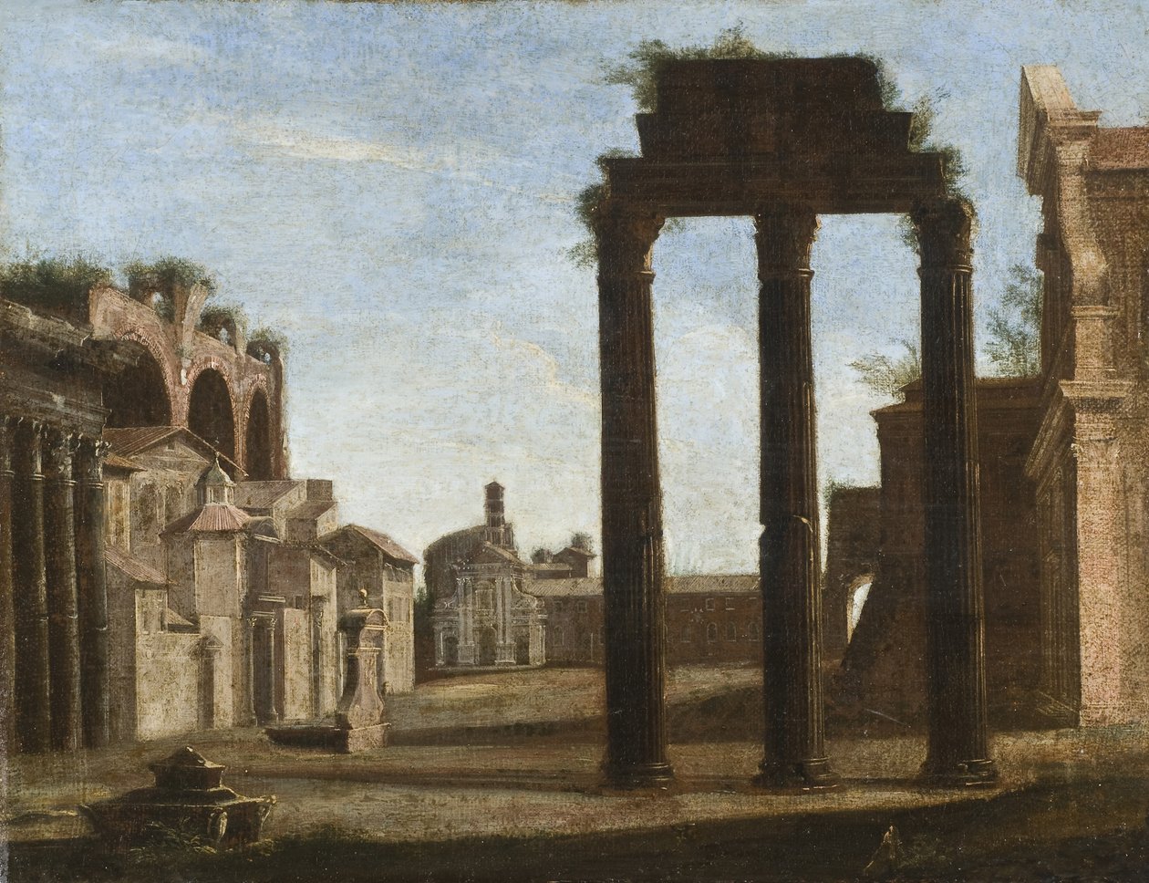 Campo Vaccino Roomassa, noin 1650 tekijältä Italian School