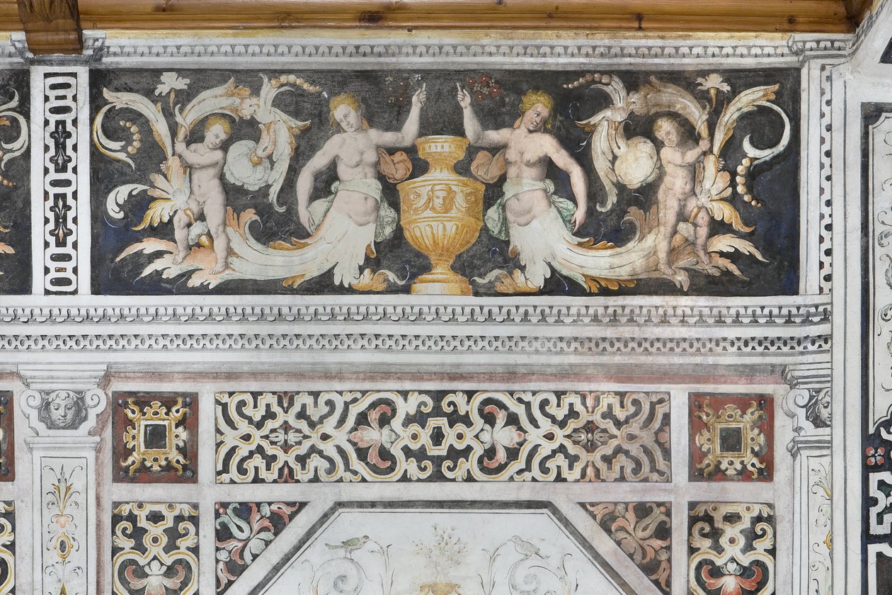Carducci-huone, yksityiskohta (tuore) tekijältä Italian School