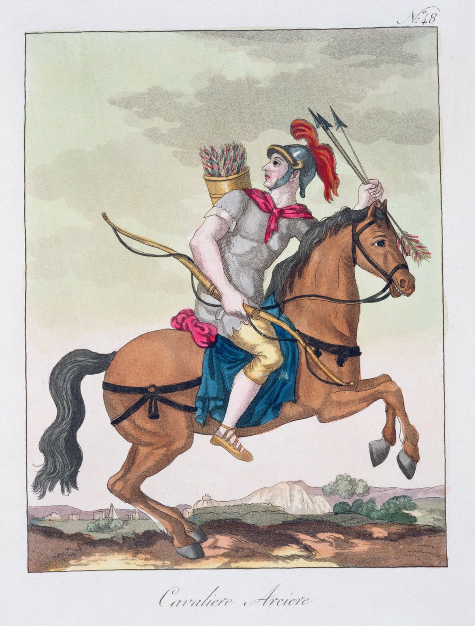 Ratsuväkijousimies, LAntica Roma, 1825 tekijältä Italian School