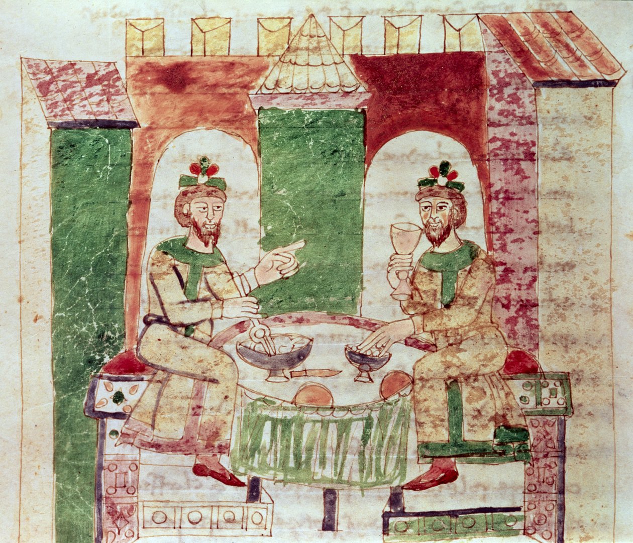 Codex 142 Livre 16 Kappale 4 Rikkaiden pöytä, Rabanus Mauruksen (n. 780-856) De Universosta 1023 tekijältä Italian School
