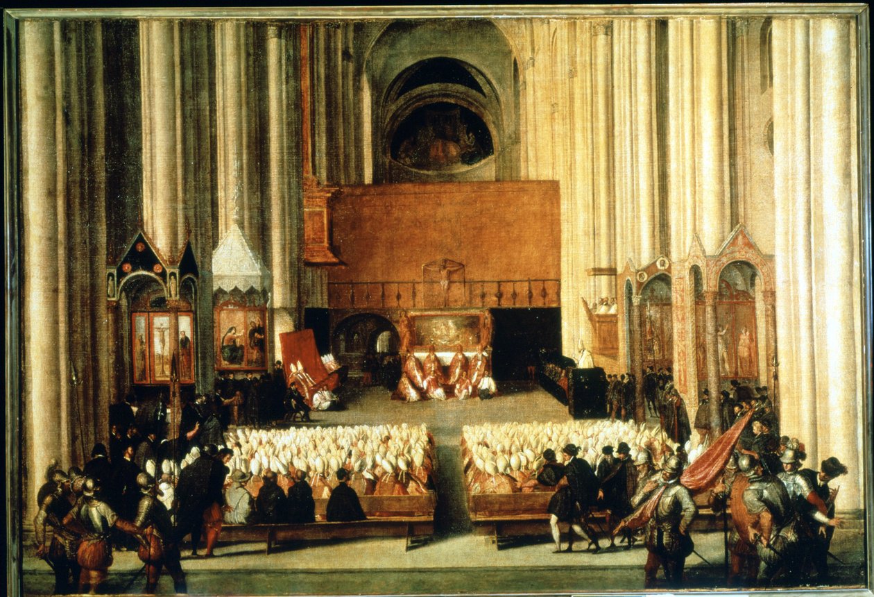 Trenton kirkolliskokous (1545-1563). italialainen koulu tekijältä Italian School