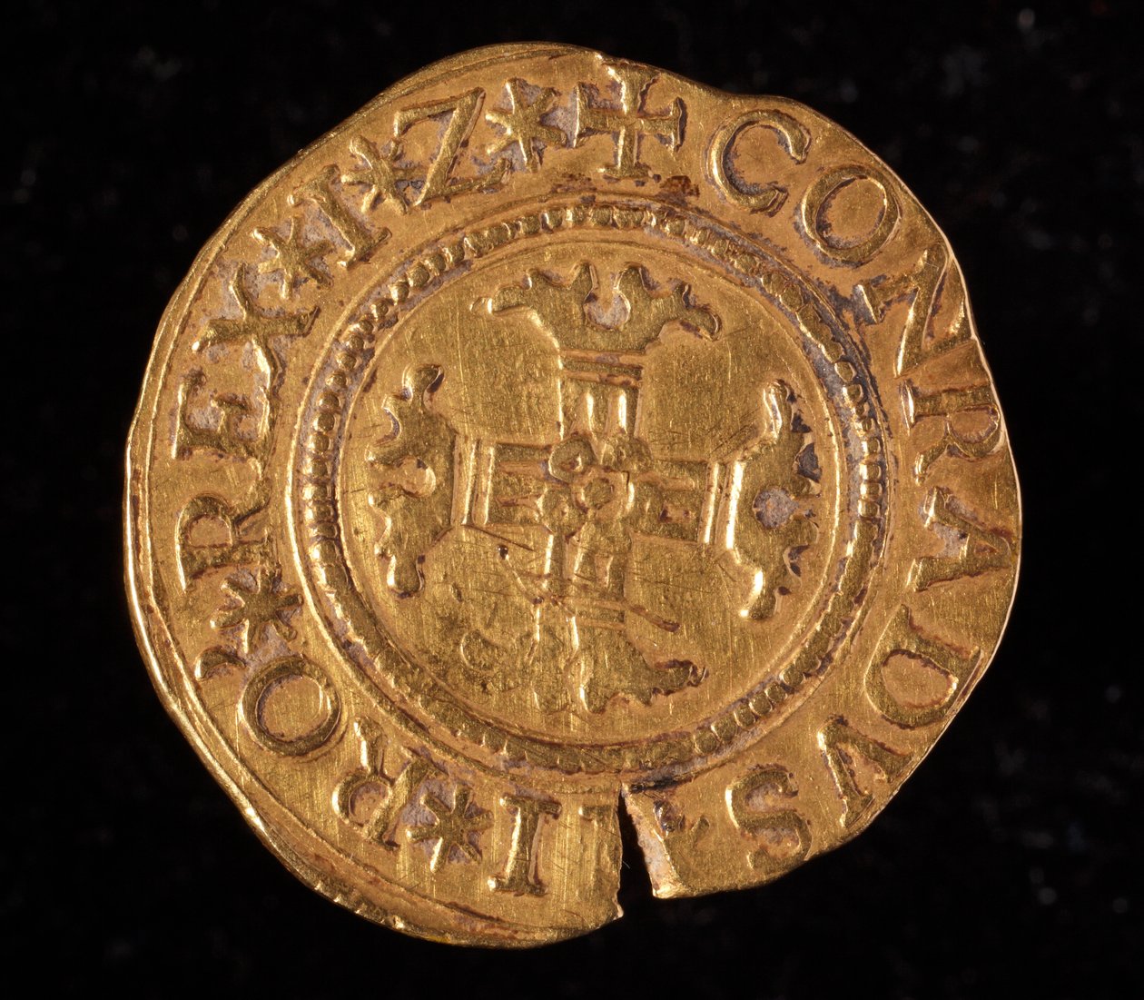 Geenien tasavallan valuutta: kultainen quadrupla. Halkaisija 32 mm. 1616. Takaisin. Genes Musei di Strada Nuova (inv, M6459) tekijältä Italian School
