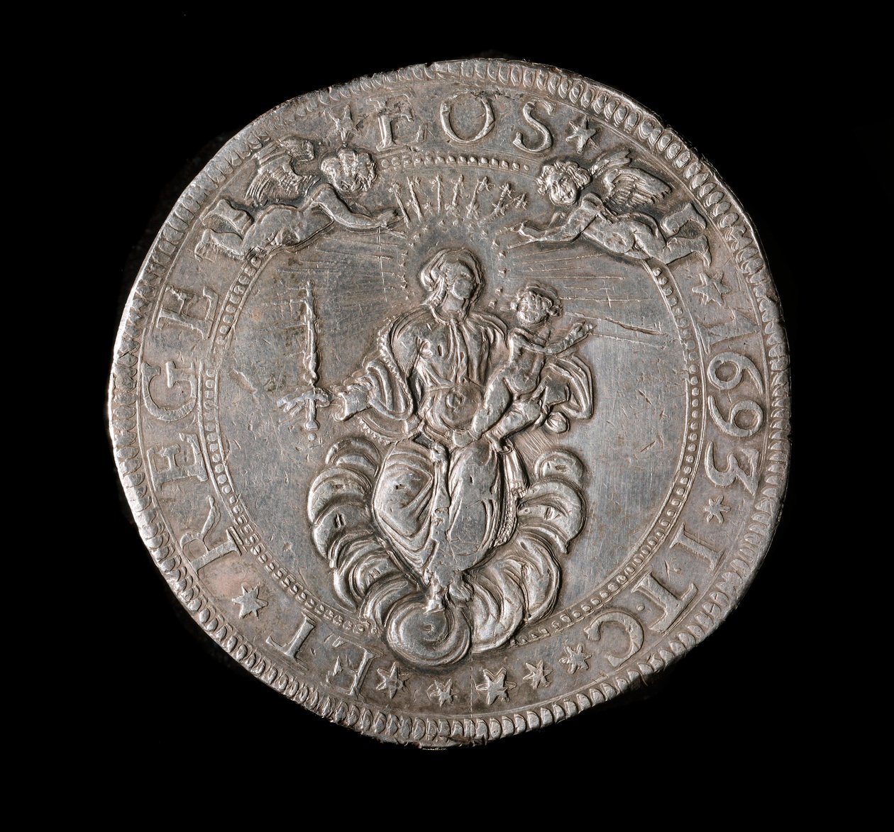 Geenien tasavallan valuutta: viiden ecun hopeakolikko. Halk. 61 mm. 1693. Takaisin. Genes Musei di Strada Nuova tekijältä Italian School