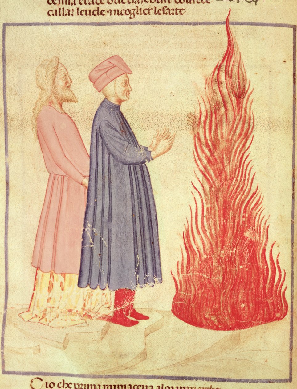 Dante ja Vergilius (70-19 eKr.) tunnistavat Dante Alighierin (1265-1321) Jumalallisen komedian Ulyseoksen tekijältä Italian School