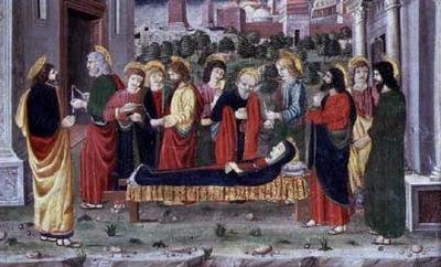 Neitsyen kuolema (predellan osasto), Veneto, n. 1480 tekijältä Italian School