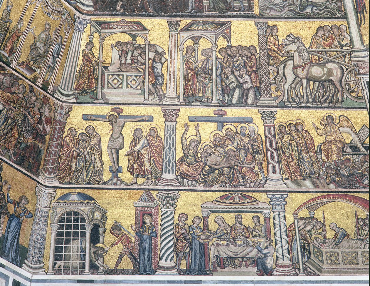 Katon yksityiskohta, kastekappeli, Firenze (mosaiikki) tekijältä Italian School