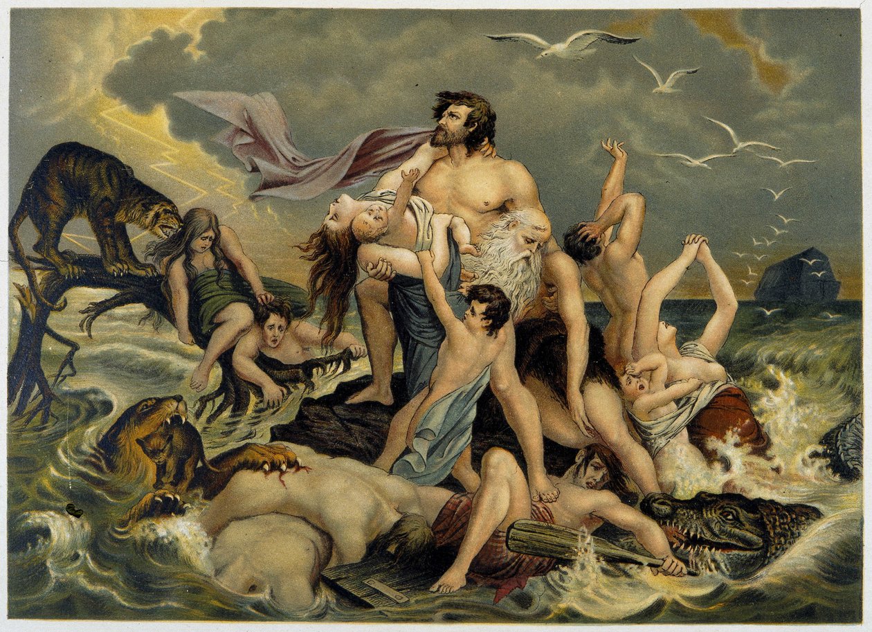 Déluge - teoksessa "Kultainen klassikko Raamattu: jumalallisen ilmestyksen historia muinaisessa ja uudessa pyrkimyksessä" "Giovanni Ladislao Sykora (nide 1), kääntänyt Don Clemente Benetti. (Italialainen Raamattu) tekijältä Italian School
