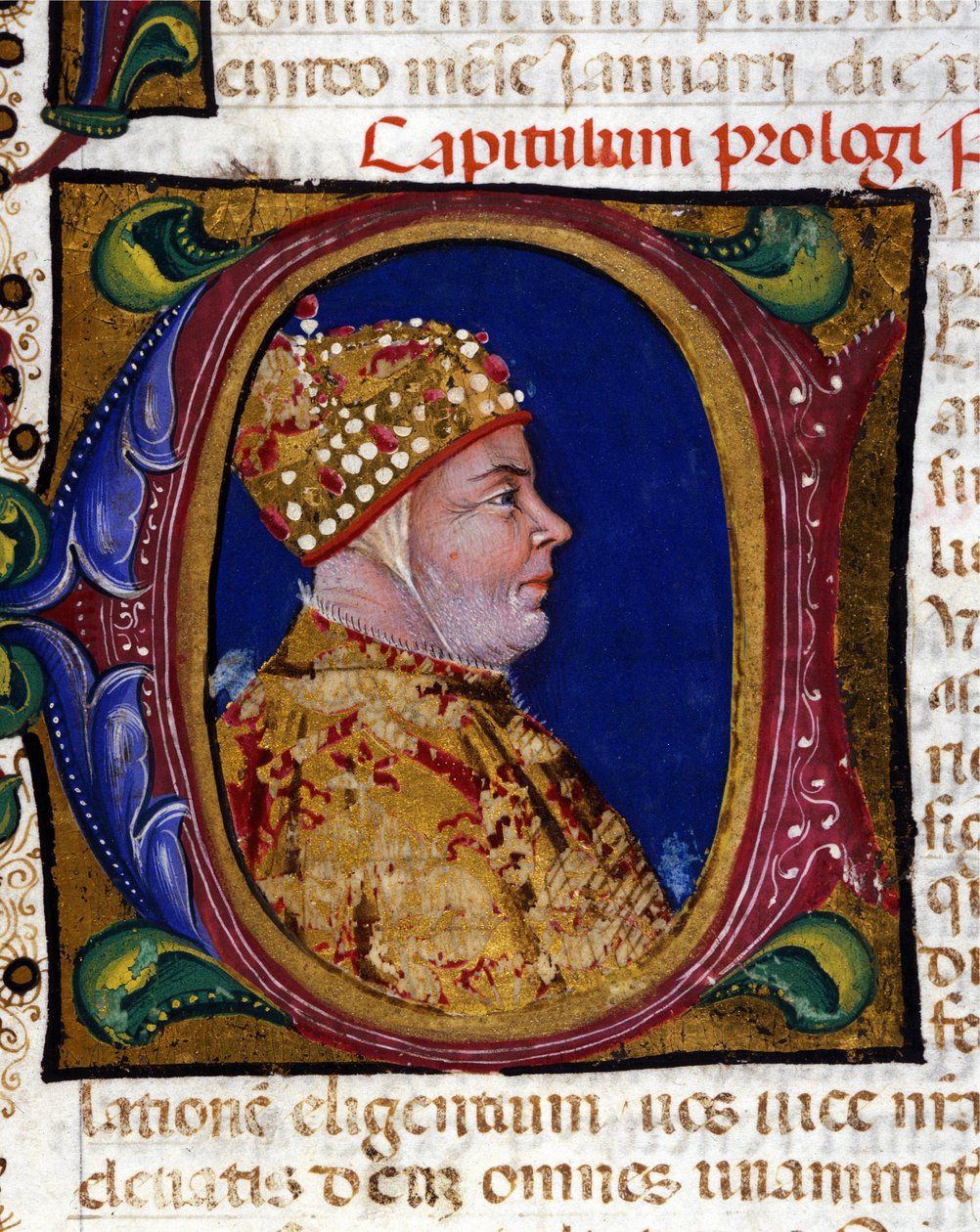 Doge Antonio Venier, valaistu muotokuva vuodelta 1382, tekijältä Italian School