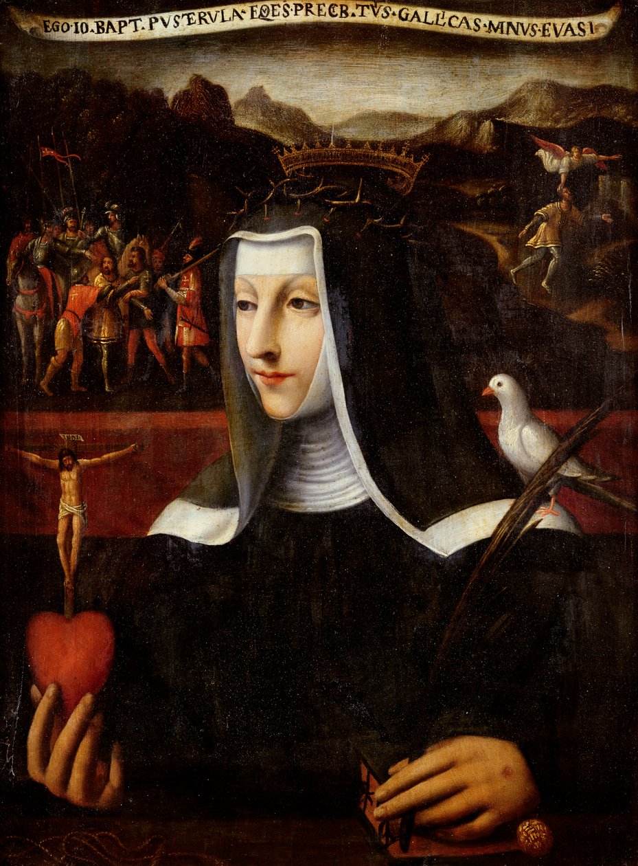 Ex Voto omistettu Pyhälle Katariinalle Sienalaiselle (1347-80) (öljy paneelille) tekijältä Italian School