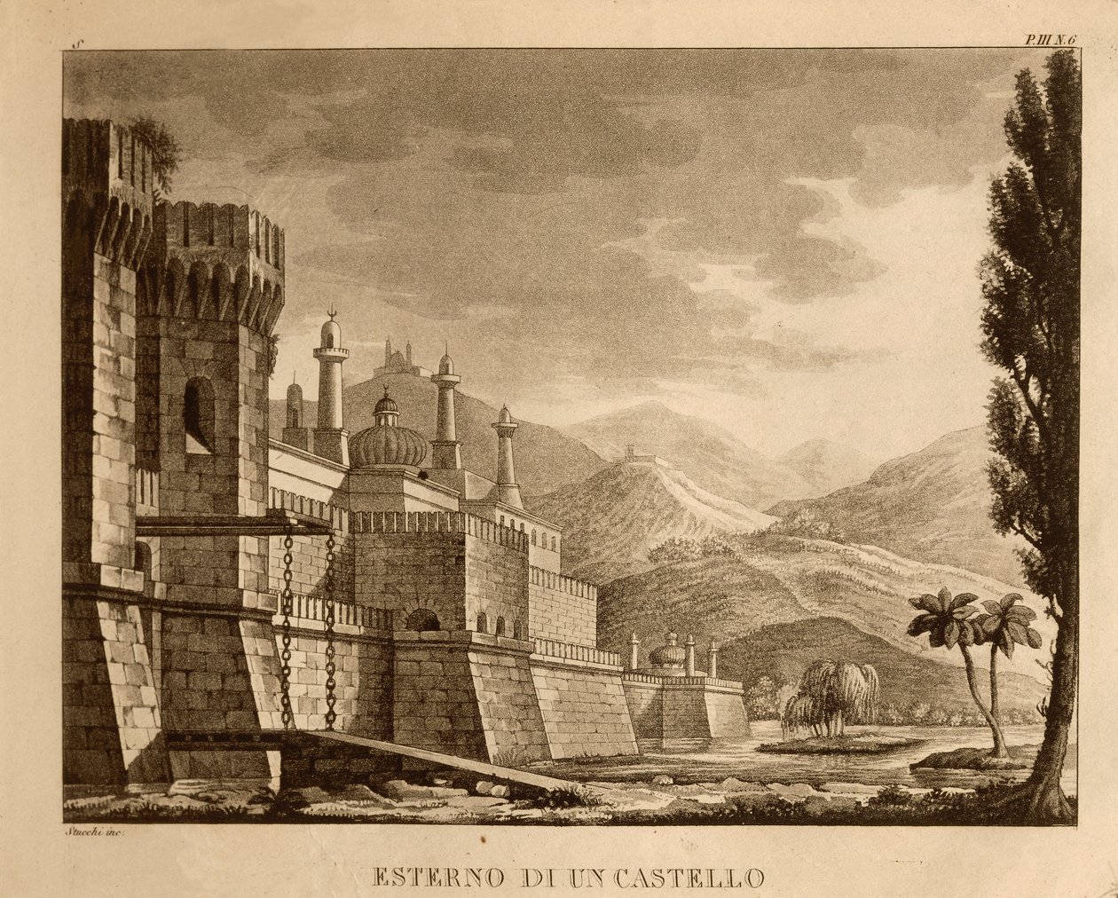 Linnan ulkopuoli, Gioachino Rossinin (litho) 