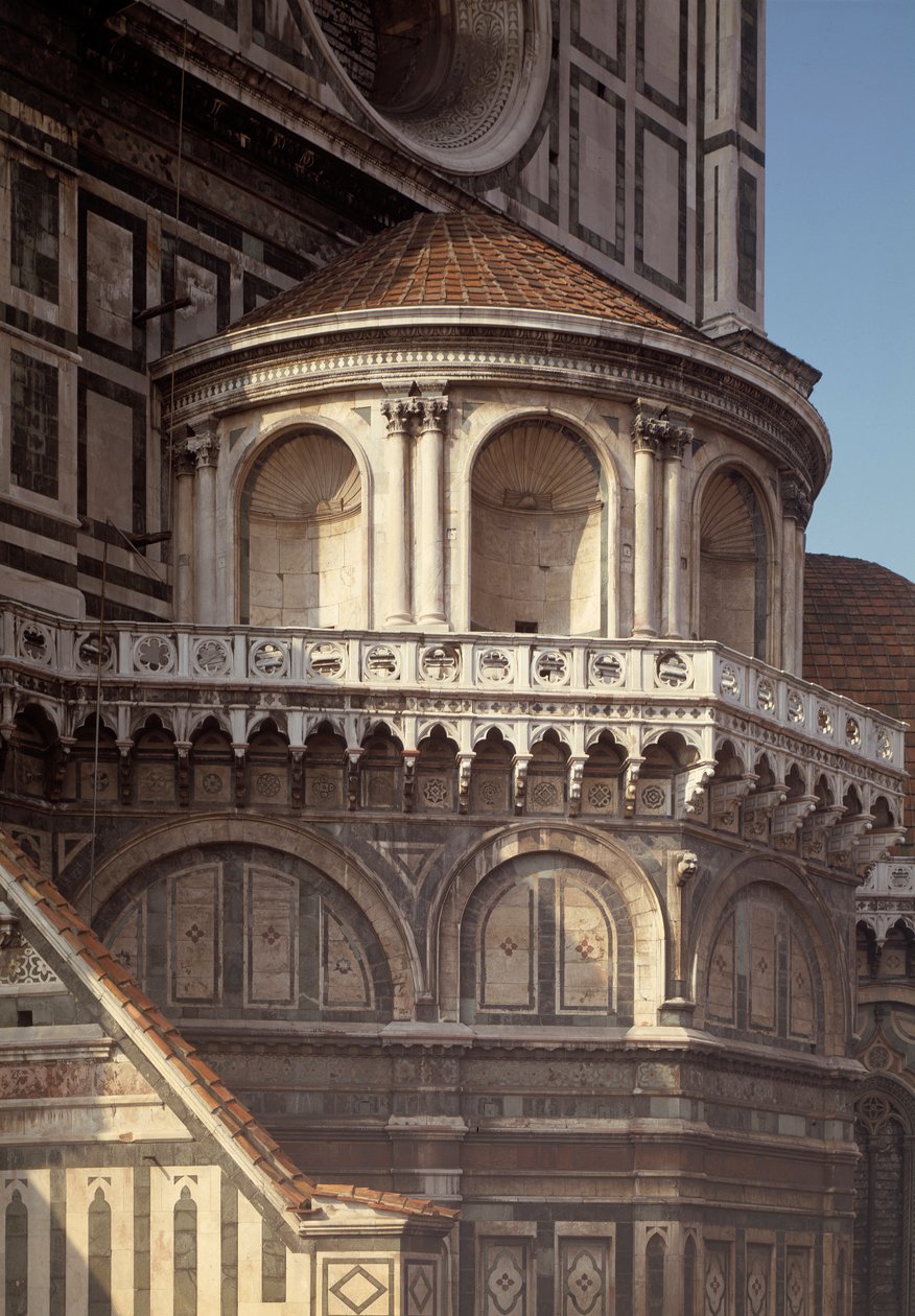 Ulkokuva basilikasta (Duomo) 1300-1400-luvulta tekijältä Italian School