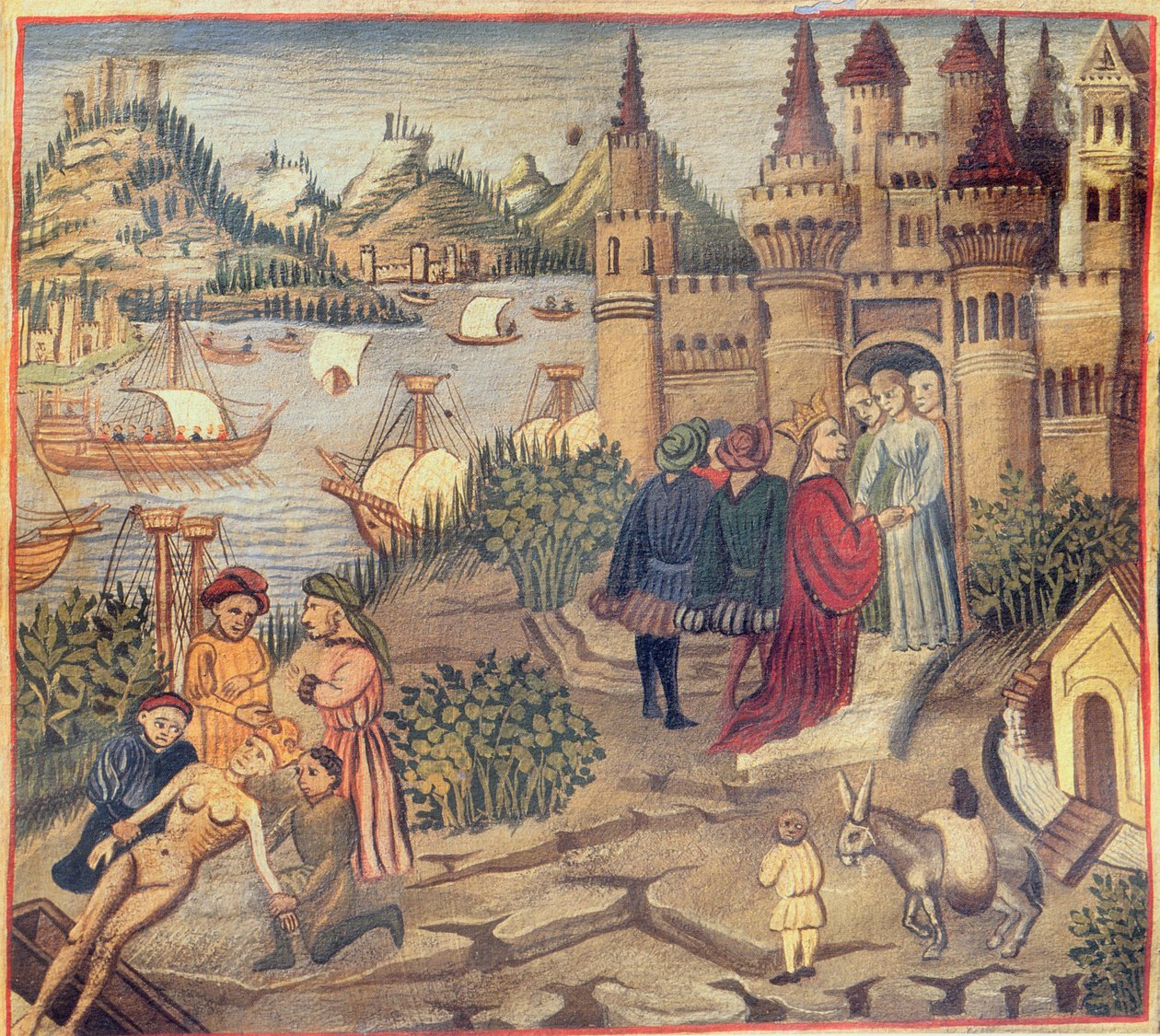 Faksimile Salernon koulusta, Avicennan (Ibn Sina) lääketieteen kaanonista (980-1037) tekijältä Italian School