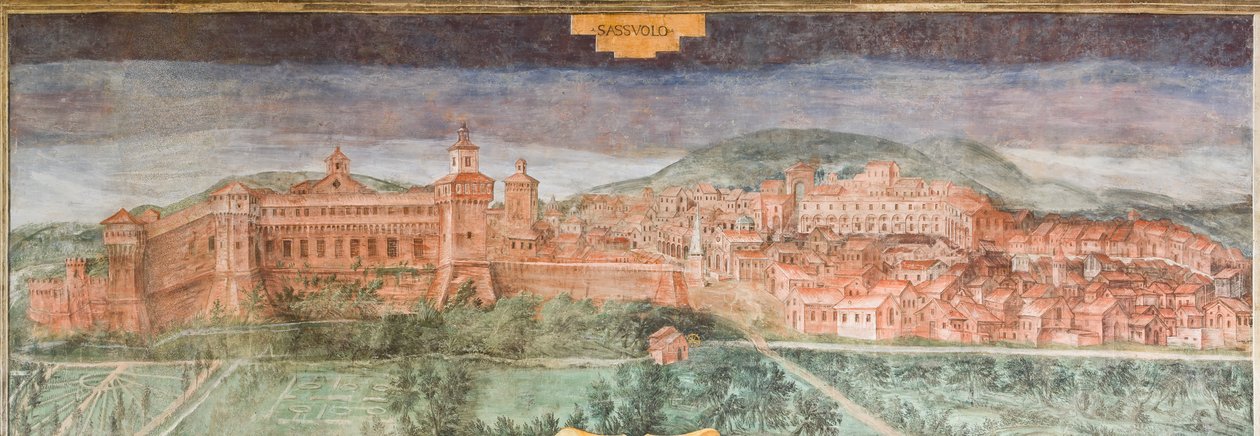 Fiorano modenese, Spezzanon linna , Näkymien sali: Sassuolon näkymä tekijältä Italian School