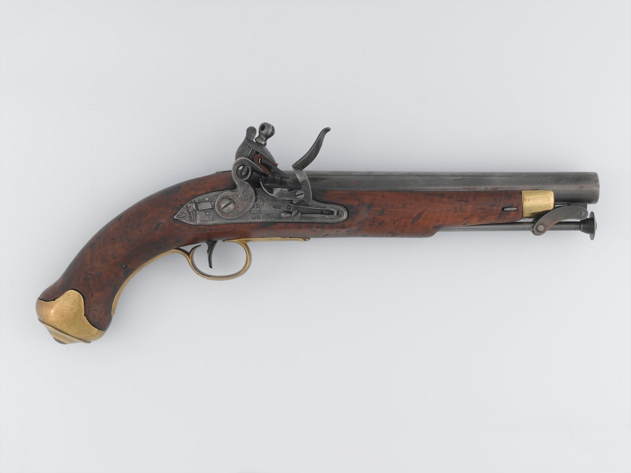 Flintlock 16 -reikäinen (0,65 tuuman) pistooli, New Land Pattern, Light Dragons, n. 1808 (pistooli, flintlock, .65 in New Land kuviollinen kevyt dragoon) tekijältä Italian School