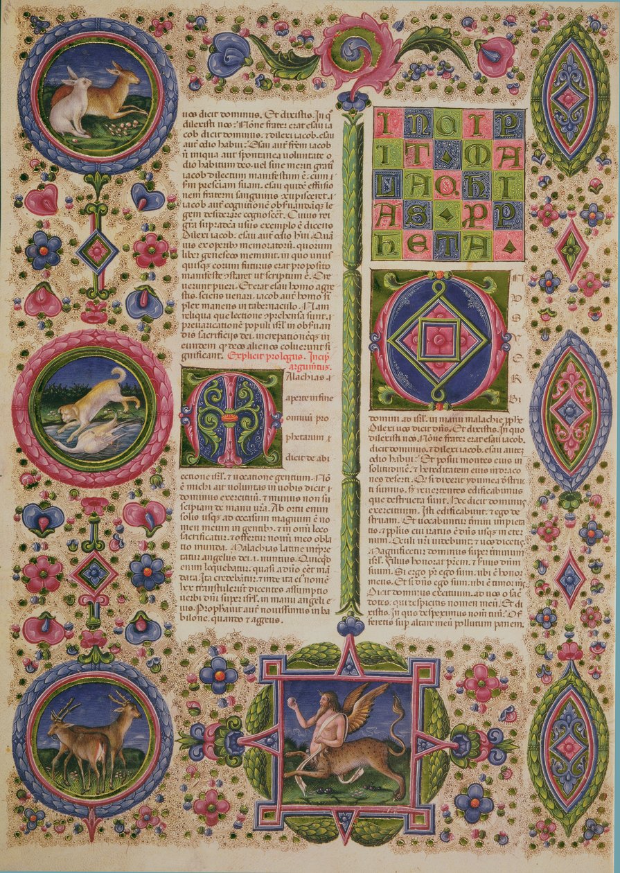 Fol.108v Profeetta Malakian kirja, Borso d