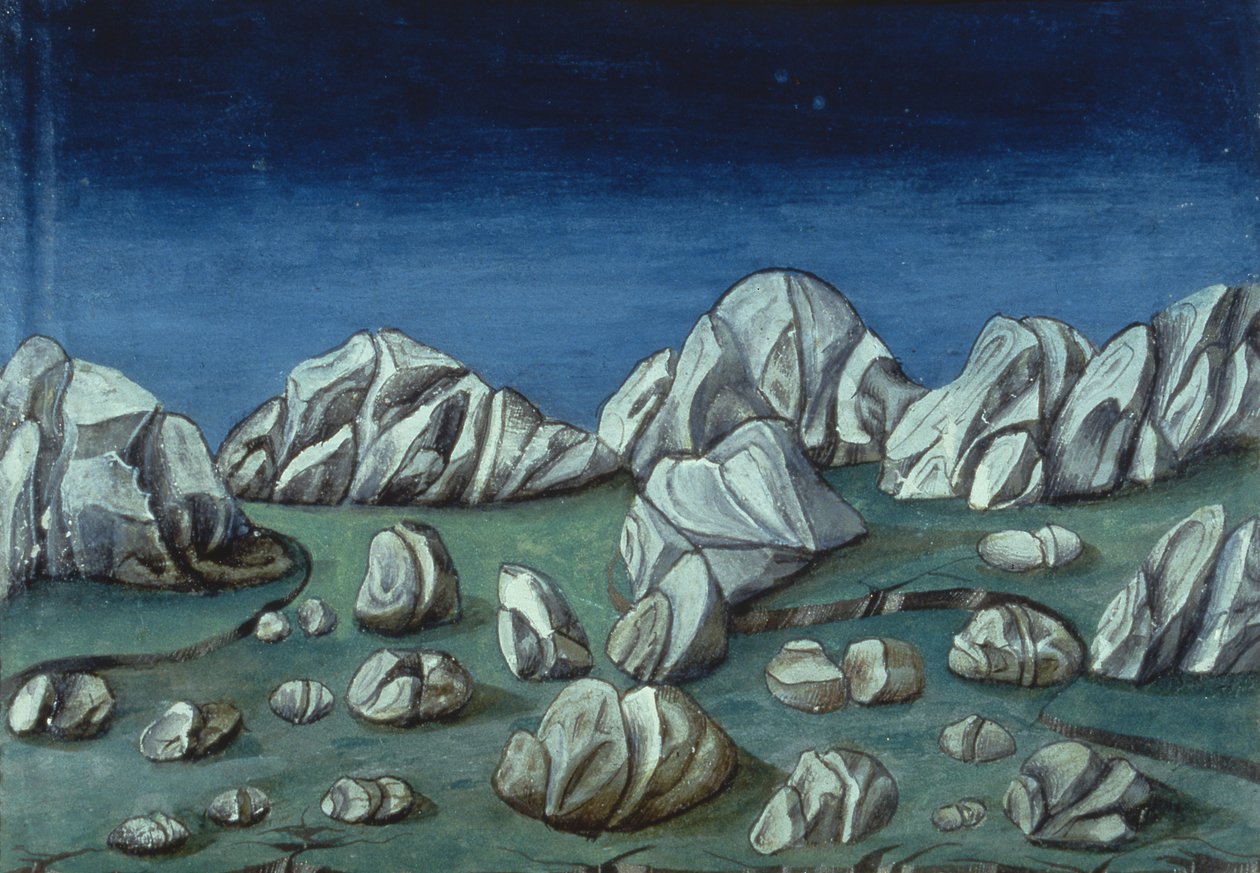 Fol.120r Maailmanloppu ja viimeinen tuomio: Maa avautuu (vellum) tekijältä Italian School