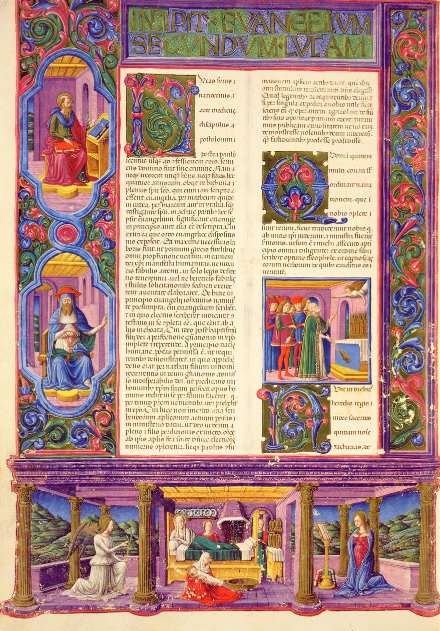 Fol.157v Luukkaan toinen evankeliumi, Borso d