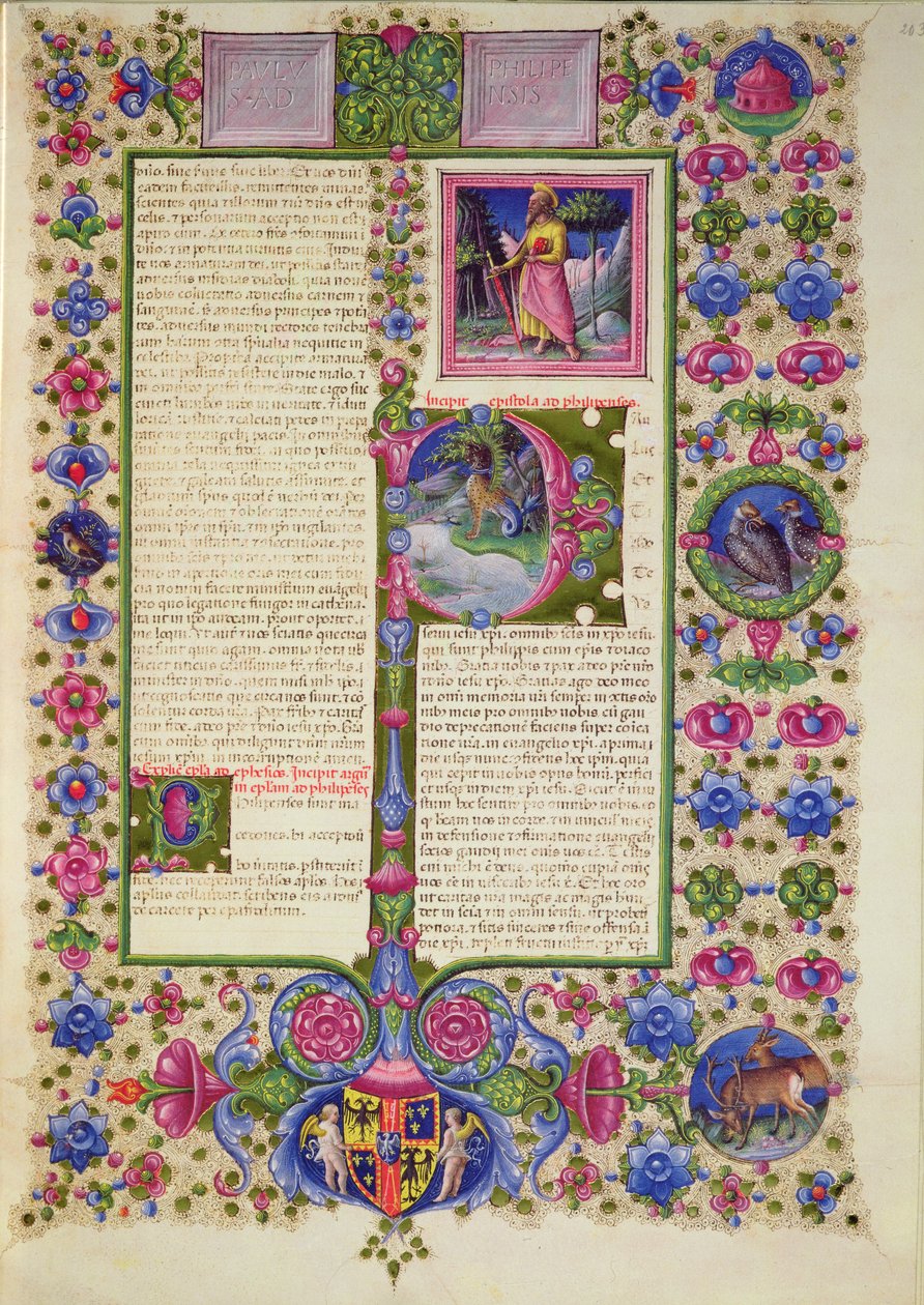 Fol.203r Pyhän Paavalin kirje filippiläisille, Borso d