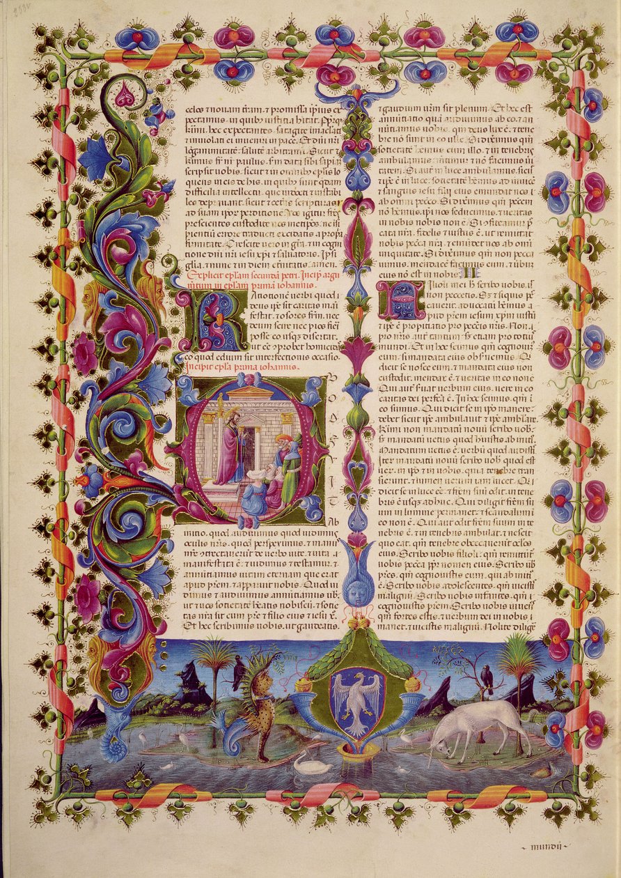 Fol.233v Pyhän Johanneksen kirje apostoleille, Borso d