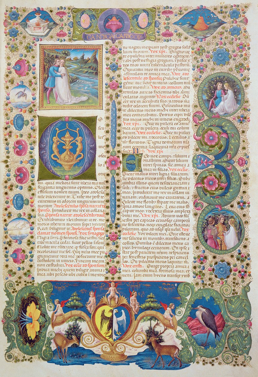 Fol.284r Laulujen laulu, Borso d