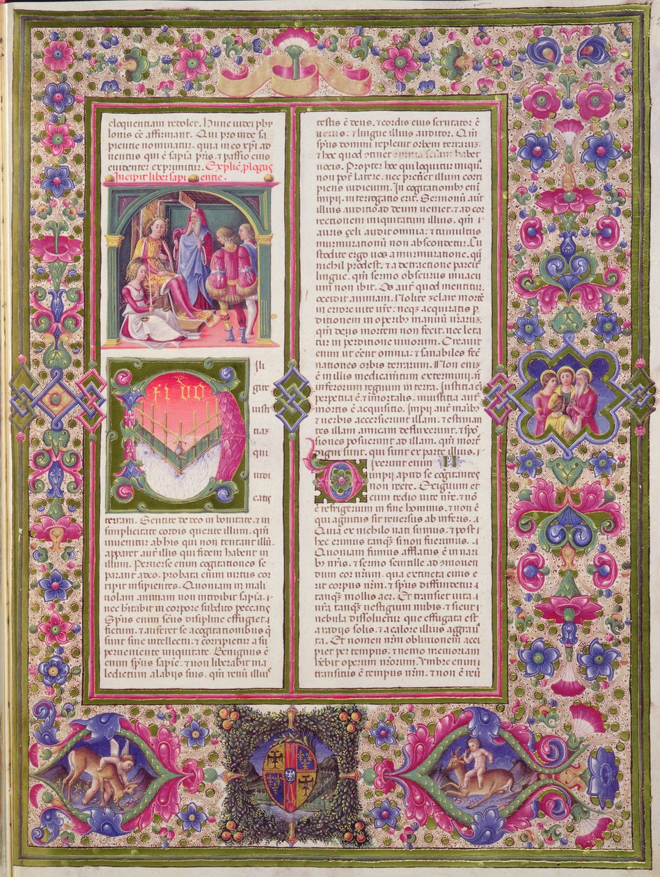 Fol.286r Viisauden kirjan avaaminen Borso d
