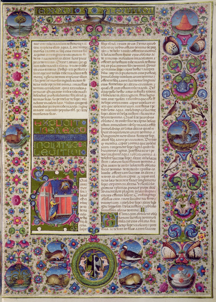 Fol.44r Leviticuksen aloitussanat Borso d