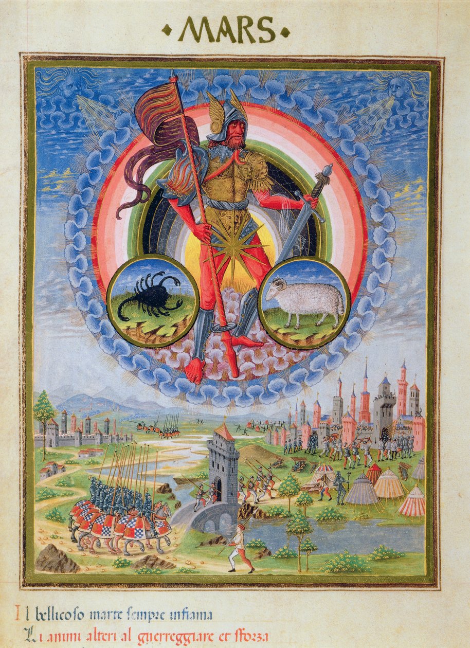 Fol.7v The Planet Mars, De Sphaerasta tekijältä Italian School