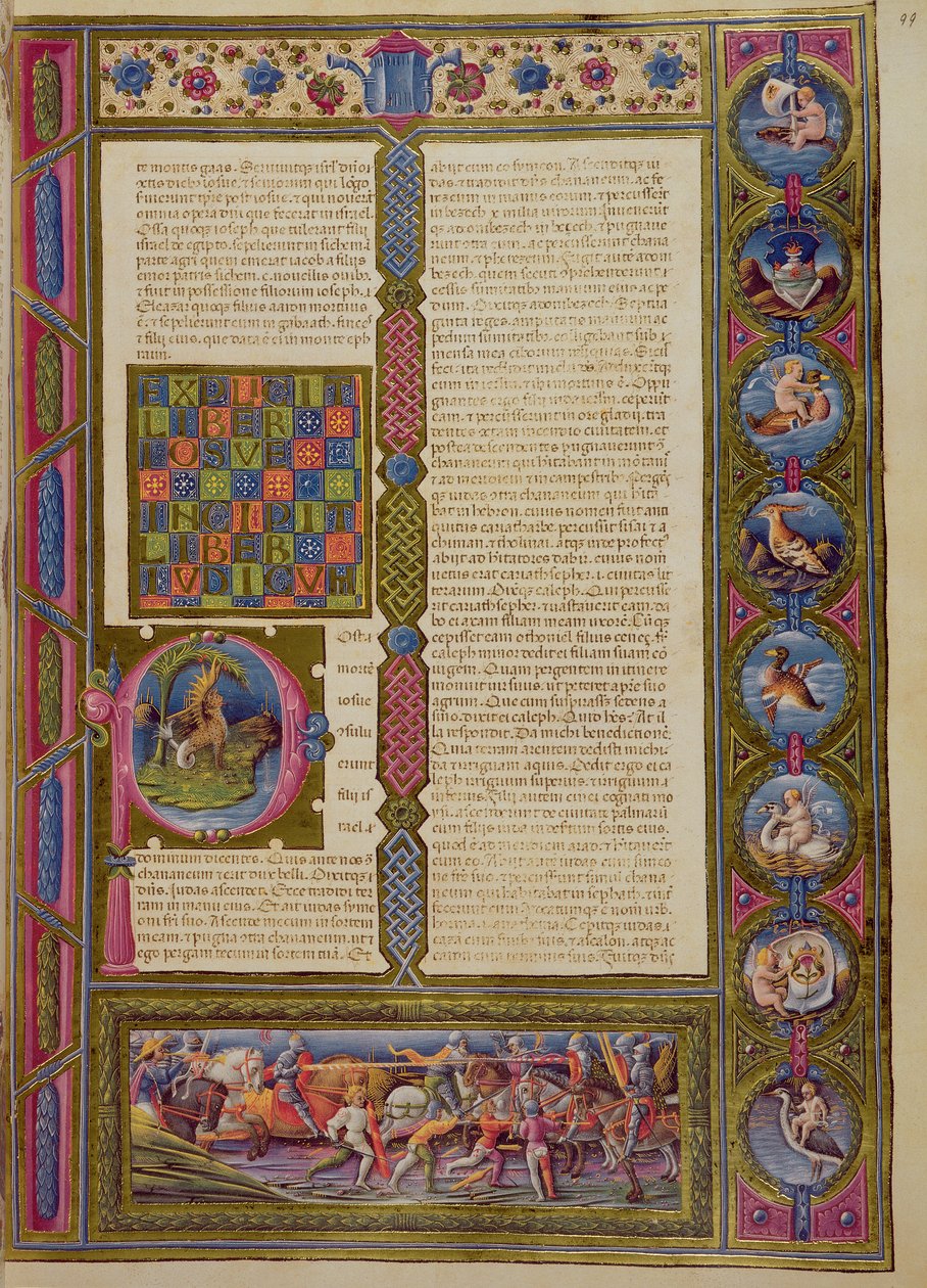 Fol.99r Juutalaisten kirjan avaussanat Borso d