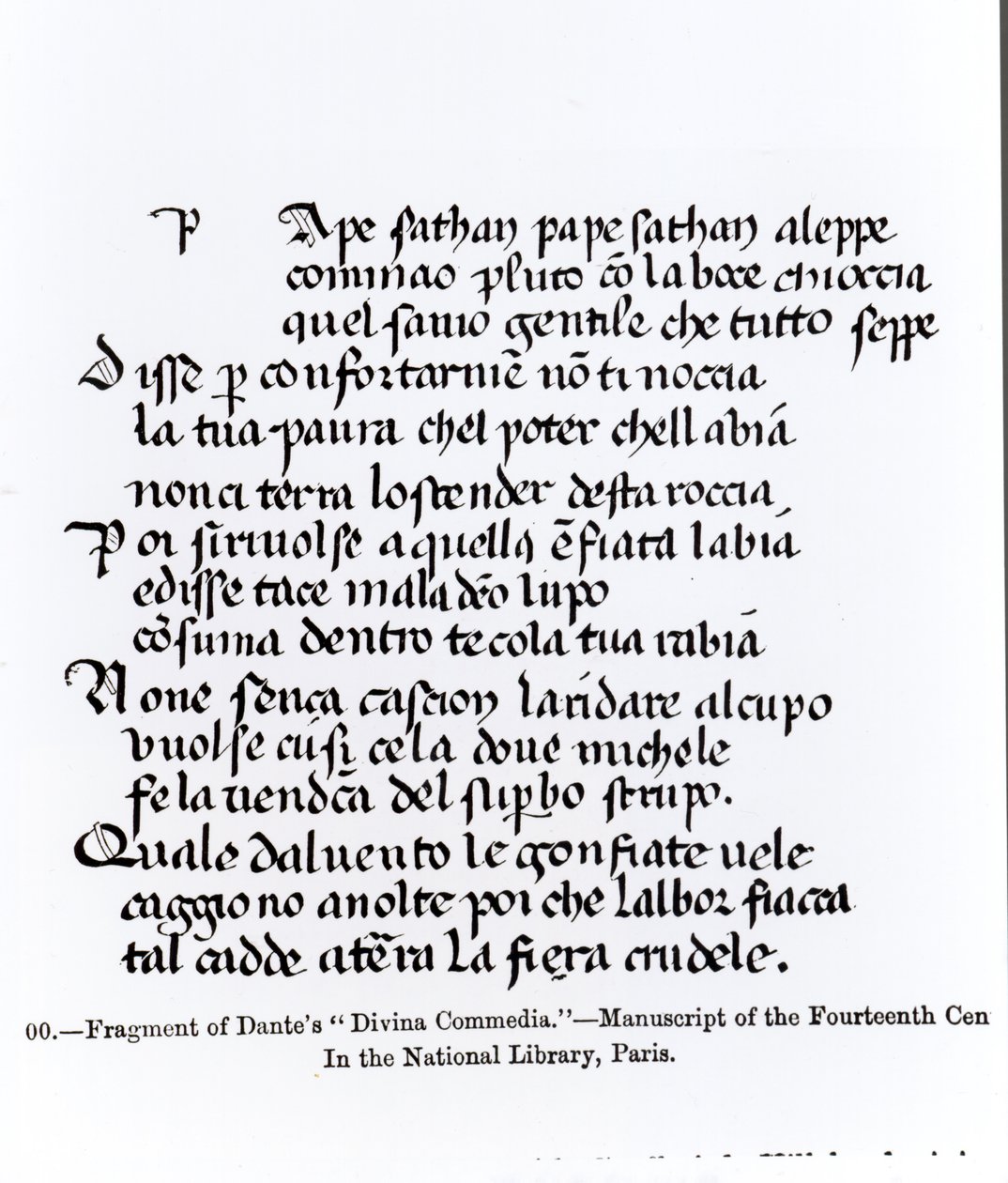 Fragmentti Danten (1265-1321) "Divina Commediasta", kuvitus teoksesta "Tiede ja kirjallisuus keskiajalla ja renessanssilla", kirjoittanut ja kaivertanut Paul Lacroix, 1878 tekijältä Italian School