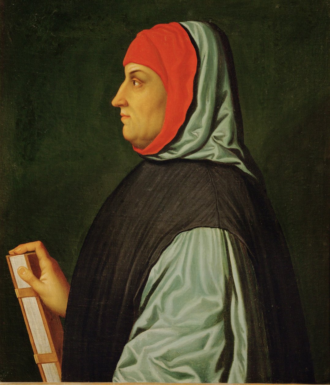 Francesco Petrarca, runoilija, kirjailija ja humanisti, joka ikuisti rakastamansa Lauran sarjassa sonetteja Il Canzoniere ... tekijältä Italian School