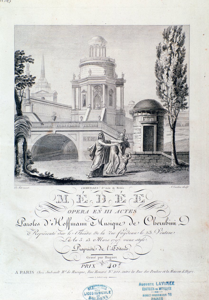 Luigi Cherubinin oopperan Medea (kohtaus 3) nuotioiden etukappale tekijältä Italian School