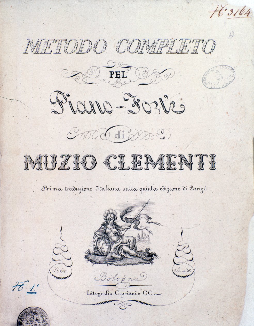 Oppikirjan etukappale, Muzio Clementin täydellinen menetelmä pianolle tekijältä Italian School