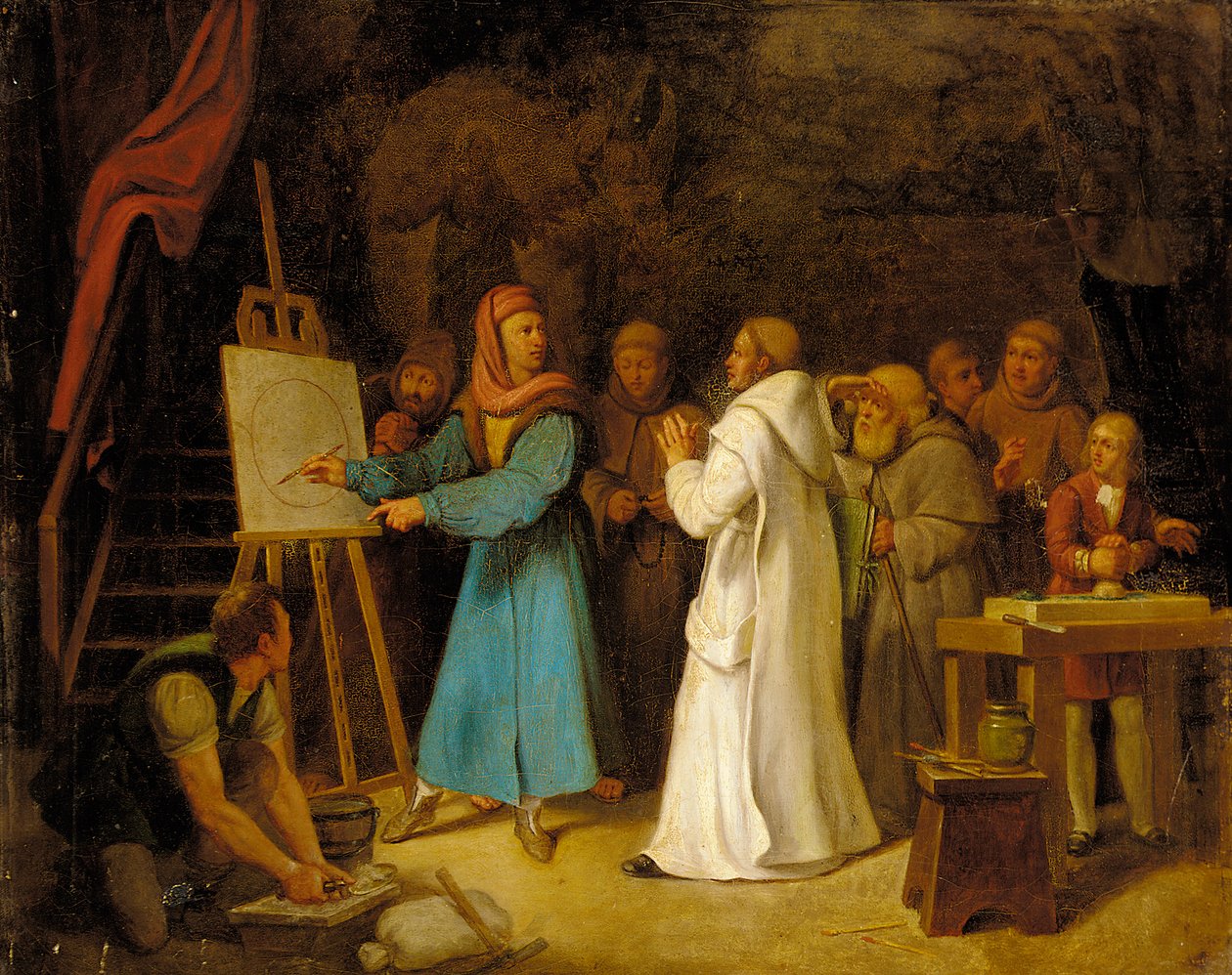 Giotto esittelee piirustustaitoa studiossaan tekijältä Italian School