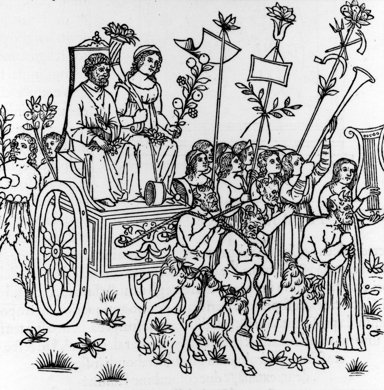 Kuvitus Francesco Colonnan kirjasta "Hypnerotomachia Poliphili", joka julkaistiin ensimmäisen kerran vuonna 1499 (puupiirros) tekijältä Italian School