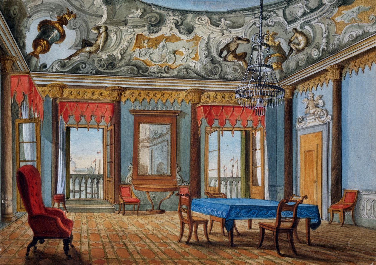 Venetsialaisen palatsin sisustus tekijältä Italian School