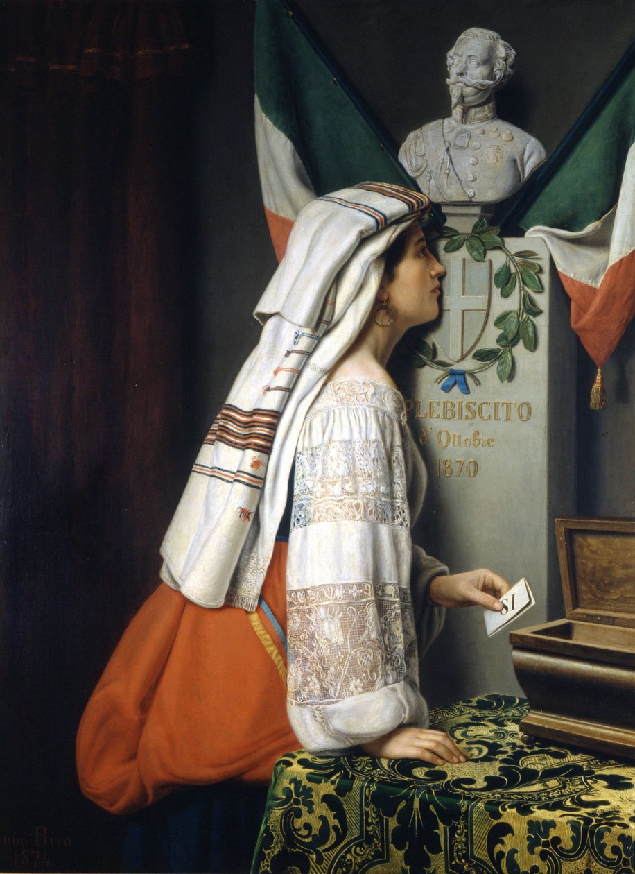 Italian kansanäänestys lokakuussa 1870, Luigi Riva tekijältä Italian School