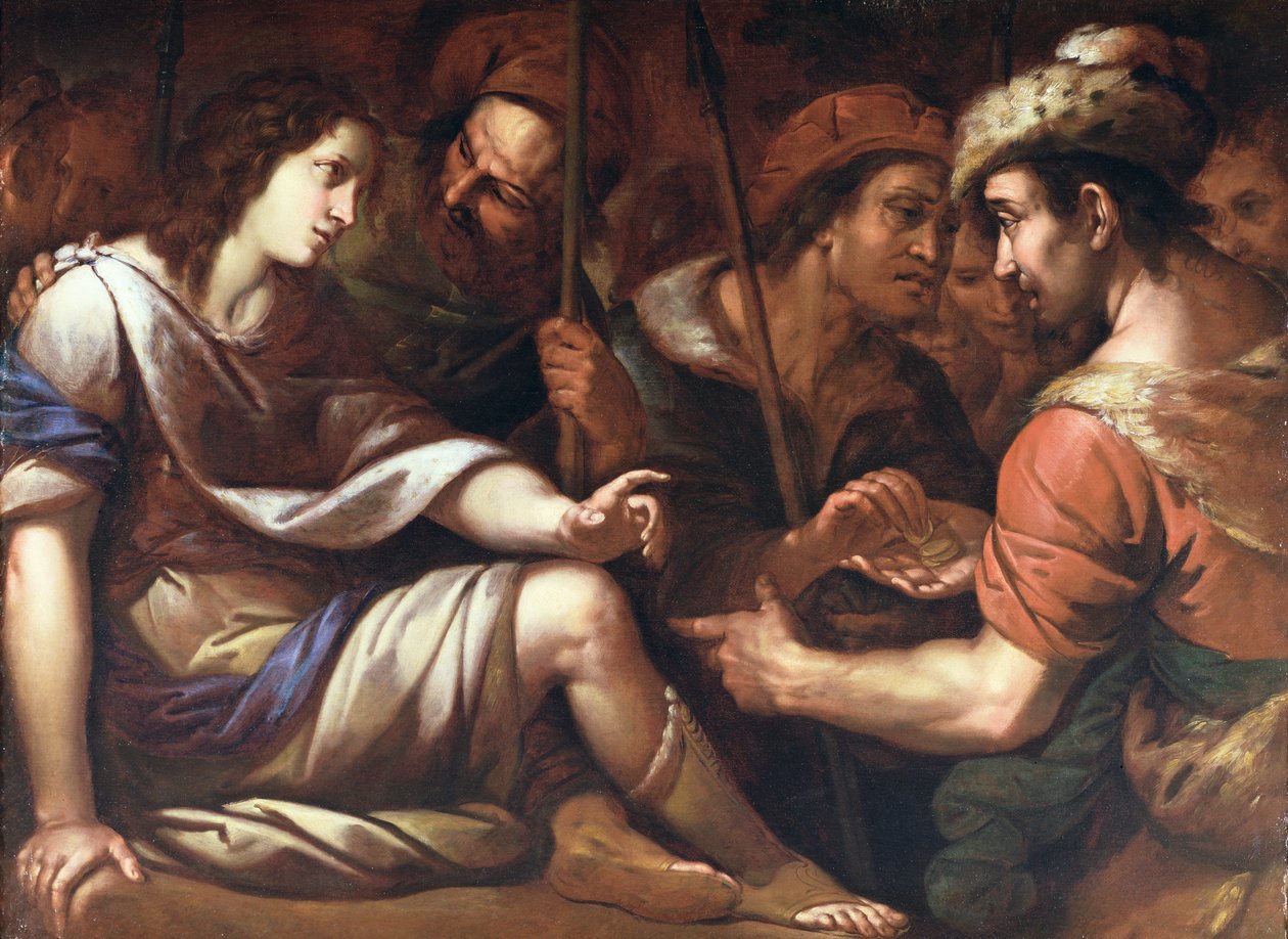Joosef myi veljiensä, n. 1650 (öljy kankaalle) tekijältä Italian School