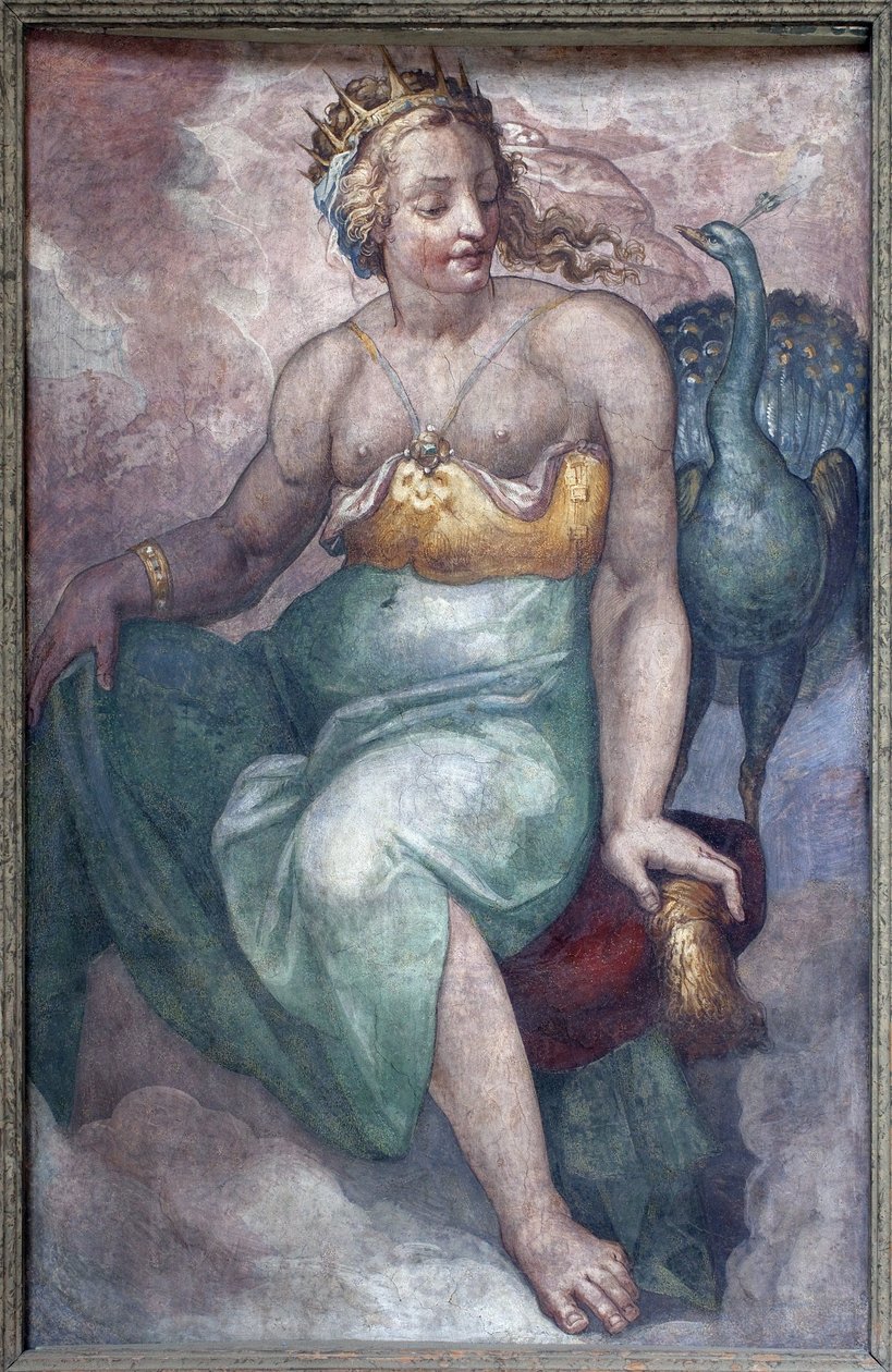 Junon. Anonyymi maalaus, 1500-luvun toinen puoli. italialaista taidetta. Museum of Fine Arts Budapest (Unkari). tekijältä Italian School