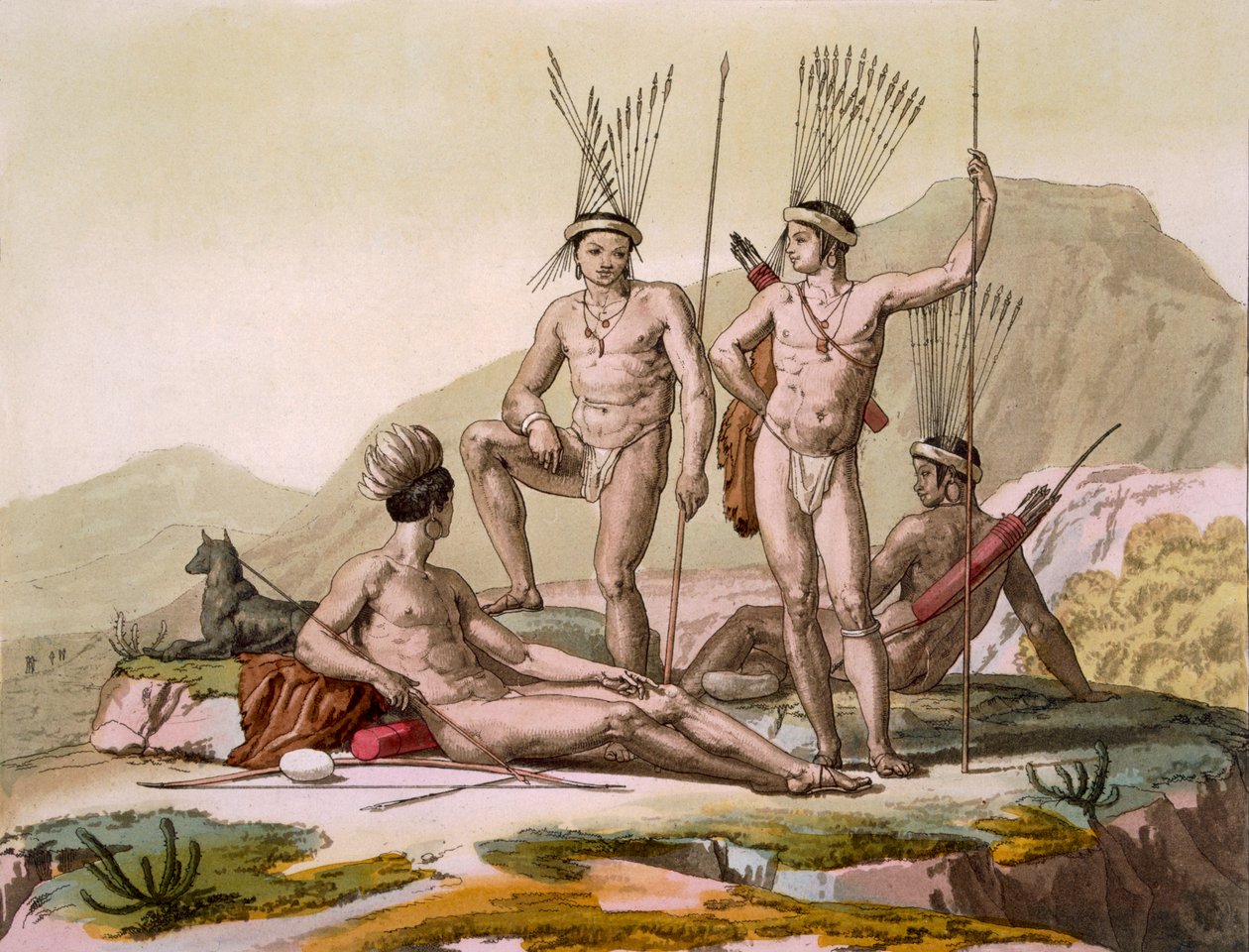 Korah Hottentots of the Cape, noin 1820s30s tekijältä Italian School