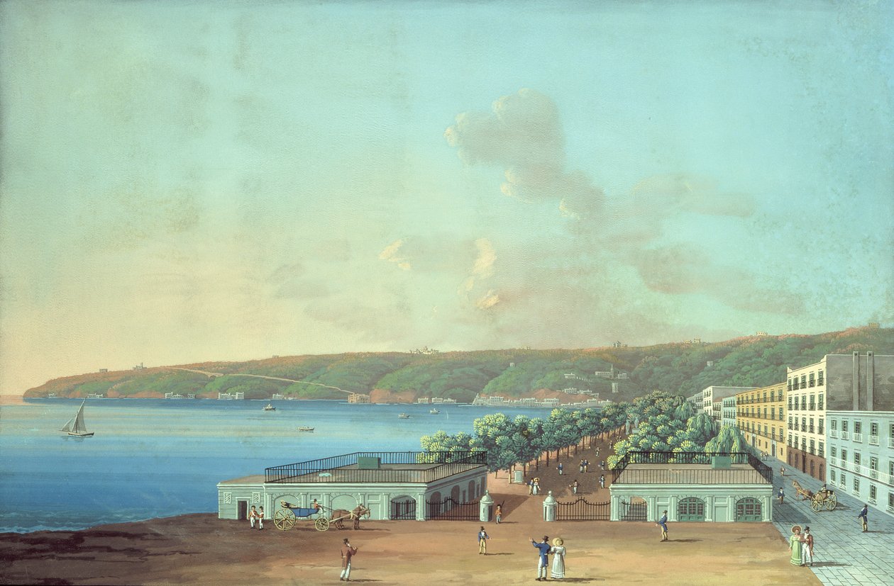 La Villa Reale (guassi aluksella) (katso myös 207963, 207964, 207965) tekijältä Italian School