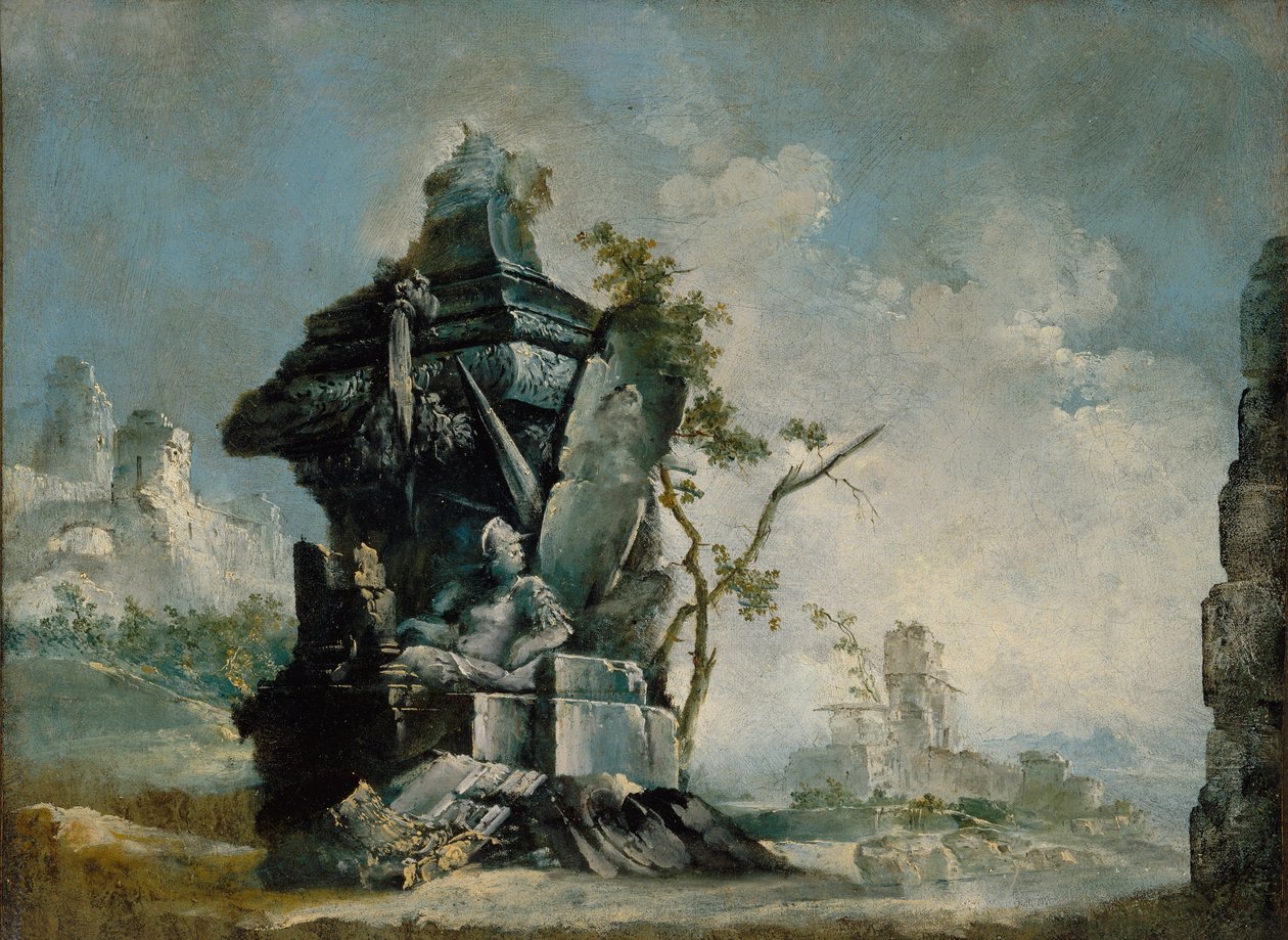Maisema (Capriccio) n. 1780 tekijältä Italian School