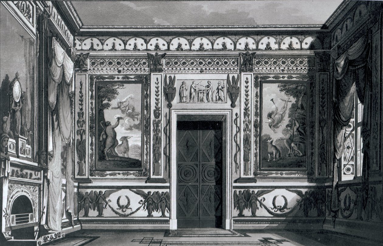 Suuri kreikkalainen salonki, Gaetano Landin Arkkitehtoniset koristeet, 1810 tekijältä Italian School