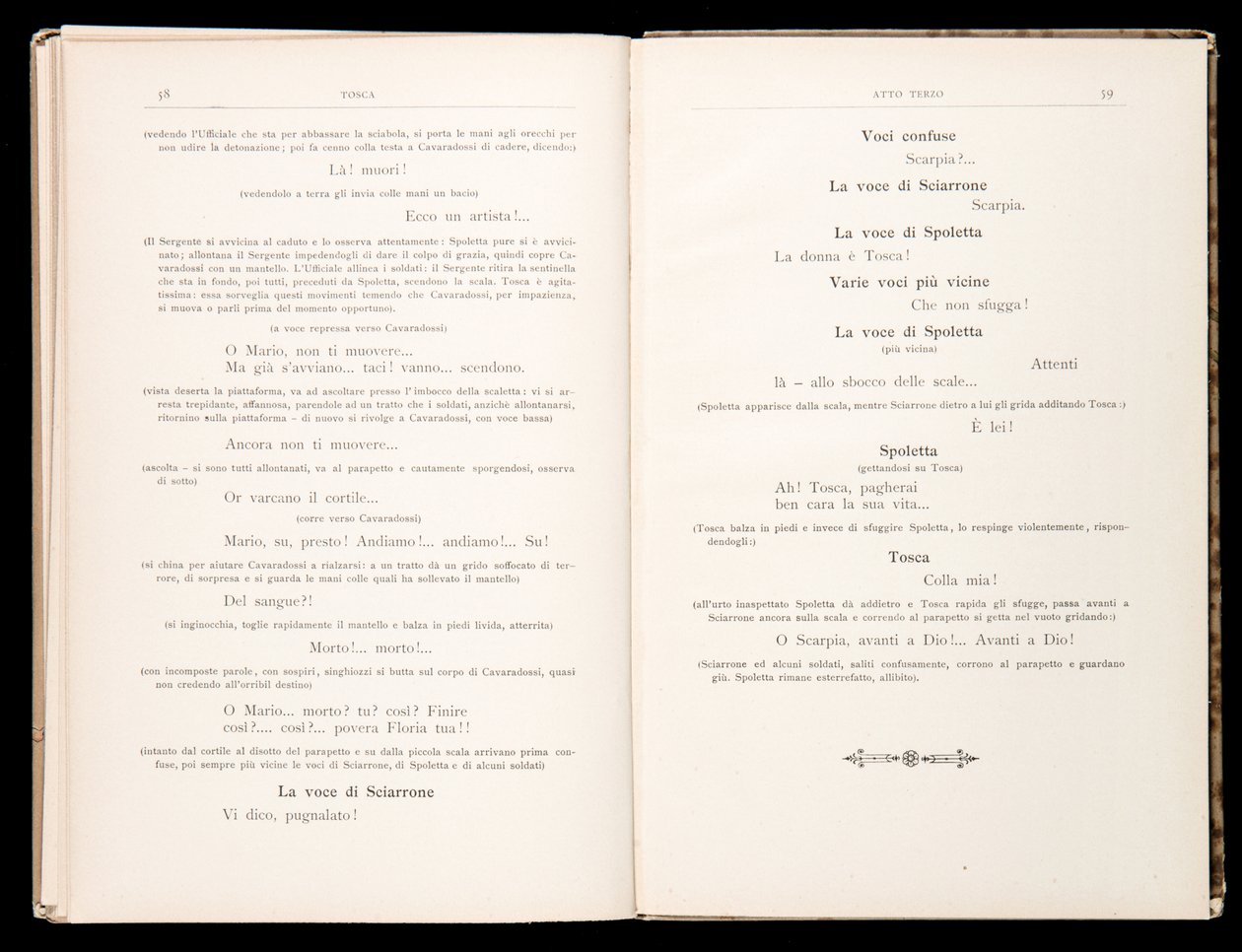 Giacomo Puccinin Toscan libretto, Ricordi Edition, Italia tekijältä Italian School