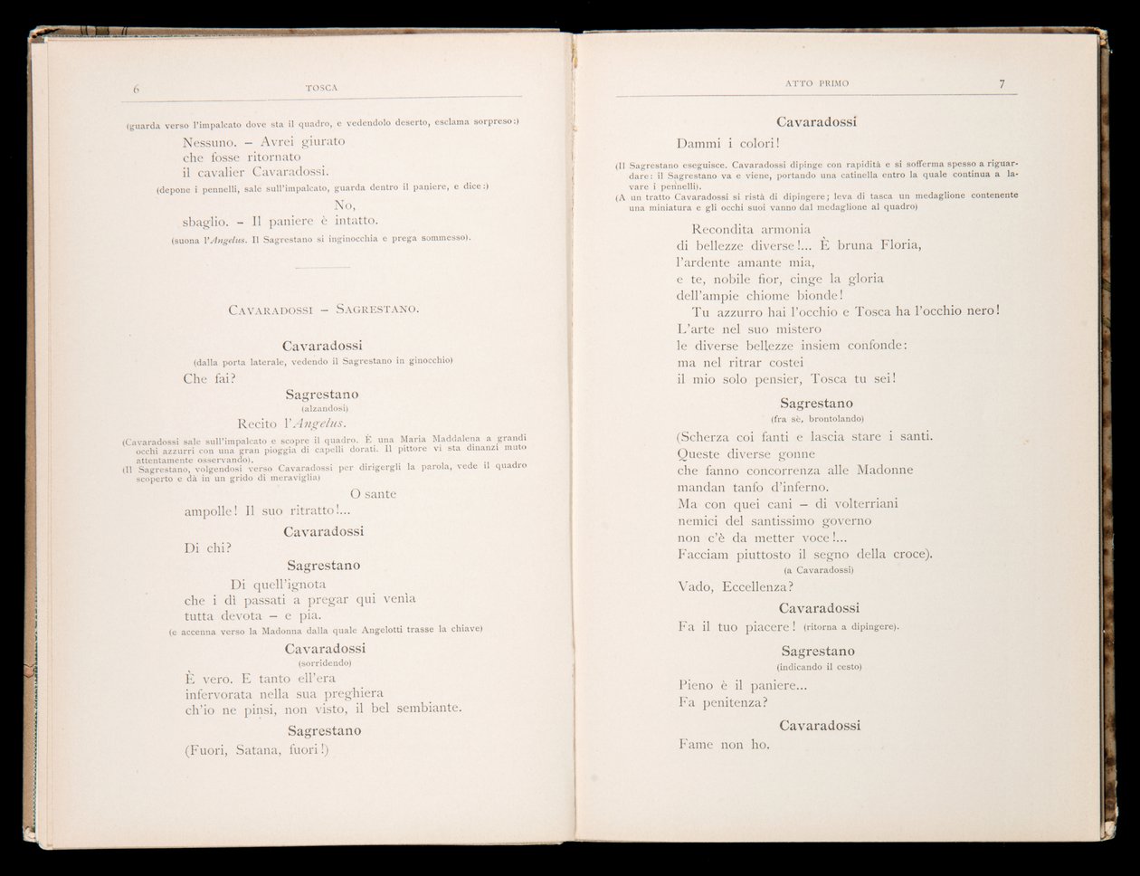 Giacomo Puccinin Toscan libretto, Ricordi Edition, Italia tekijältä Italian School