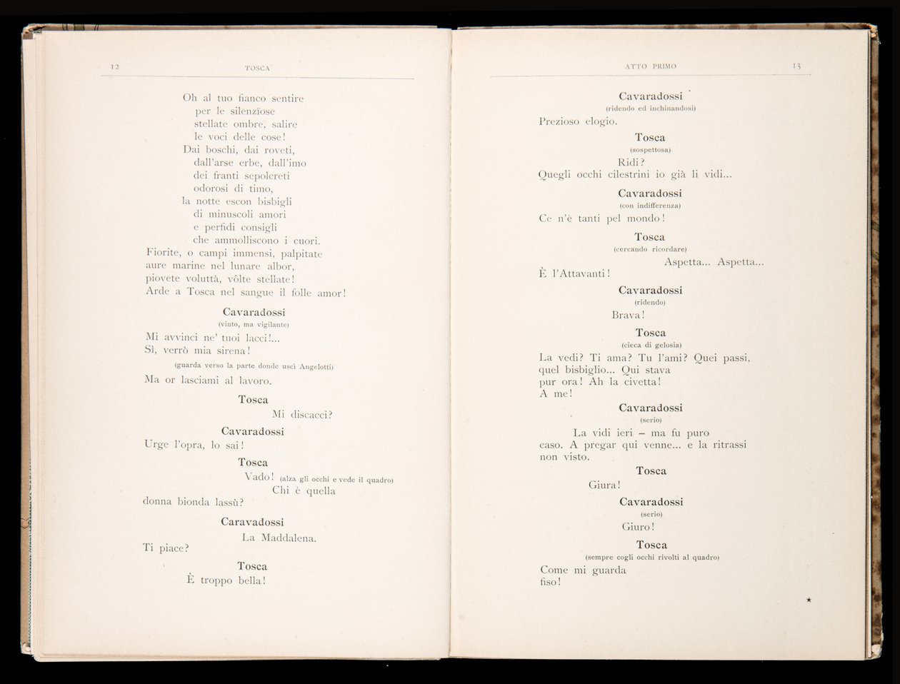 Giacomo Puccinin Toscan libretto, Ricordi Edition, Italia tekijältä Italian School