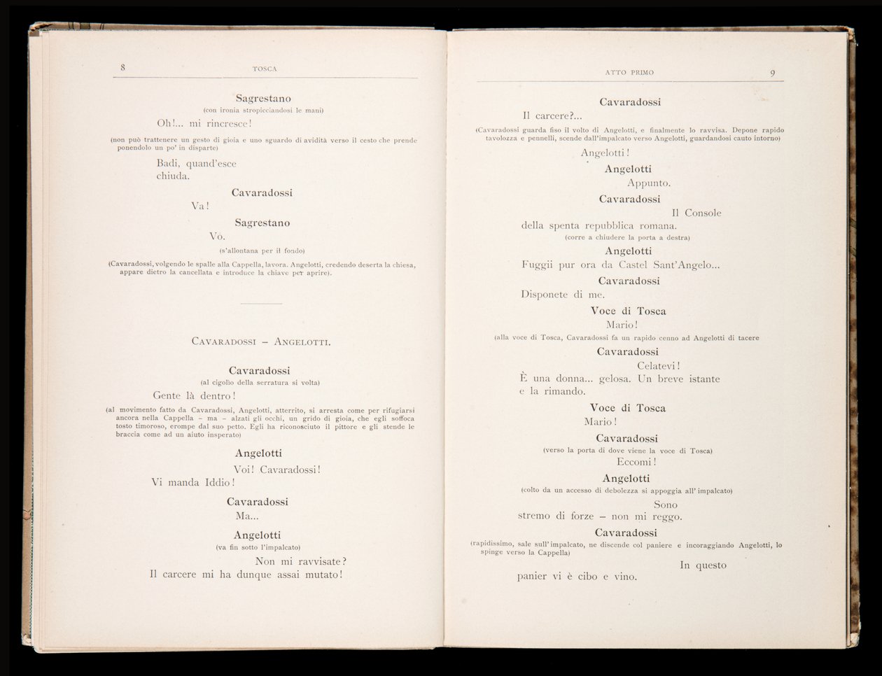 Giacomo Puccinin Toscan libretto, Edition Ricordi, Italia tekijältä Italian School