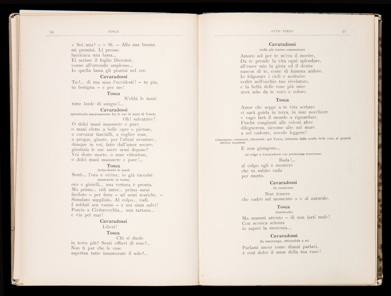 Giacomo Puccinin Toscan libretto, Edition Ricordi, Italia tekijältä Italian School