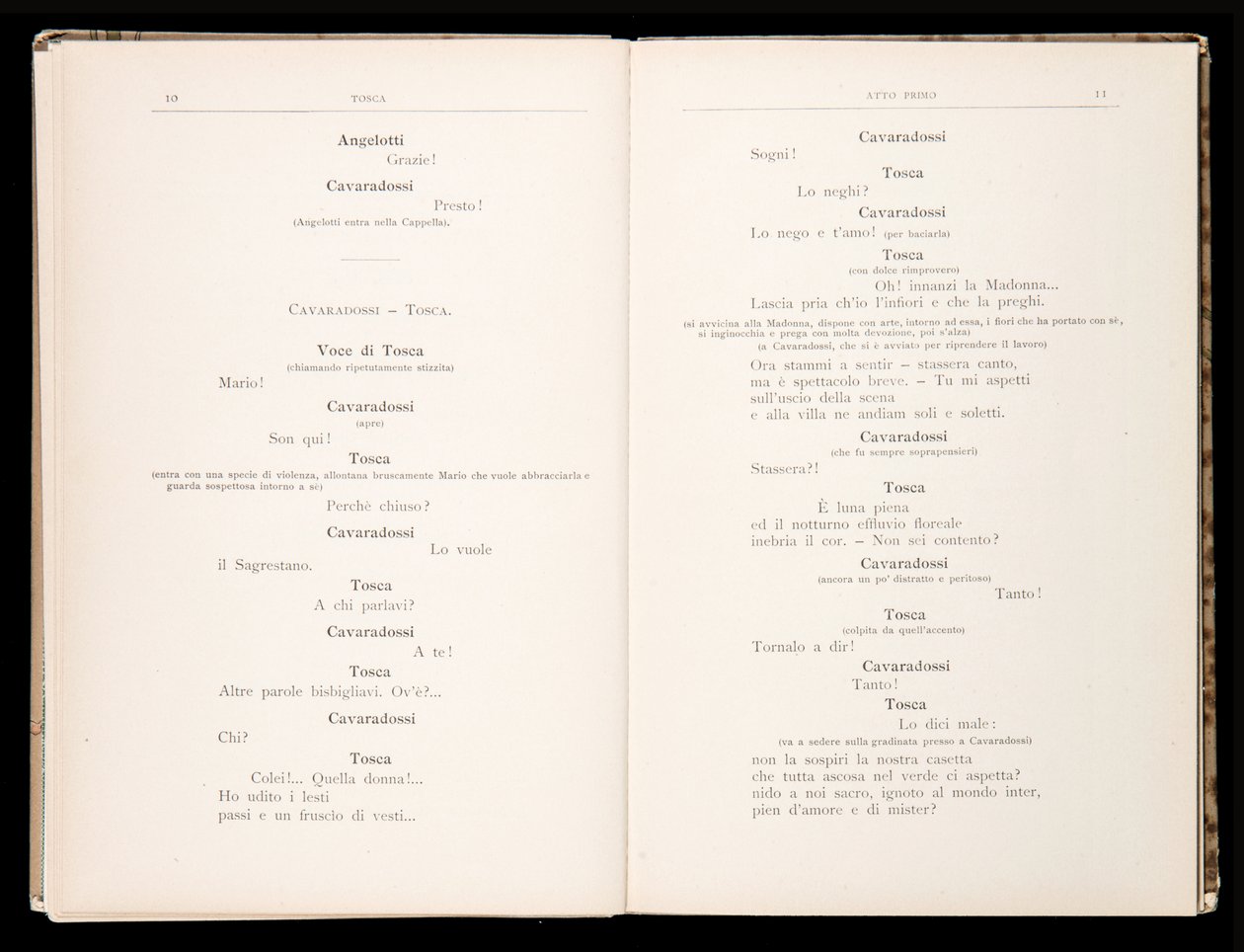 Giacomo Puccinin Toscan libretto, Edition Ricordi, Italia tekijältä Italian School