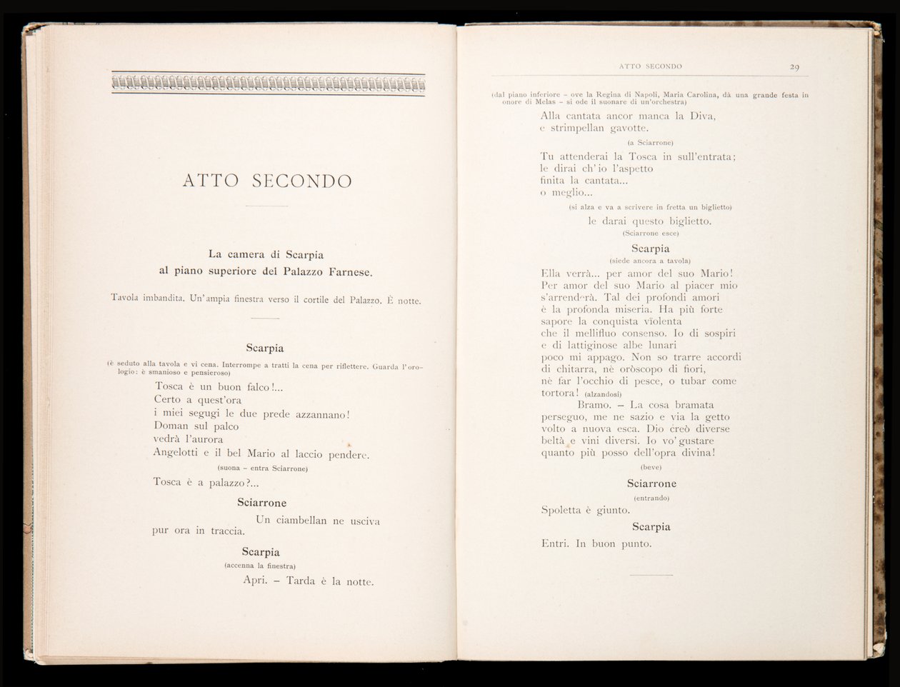 Giacomo Puccinin Toscan libretto, Ricordi Edition, Italia tekijältä Italian School