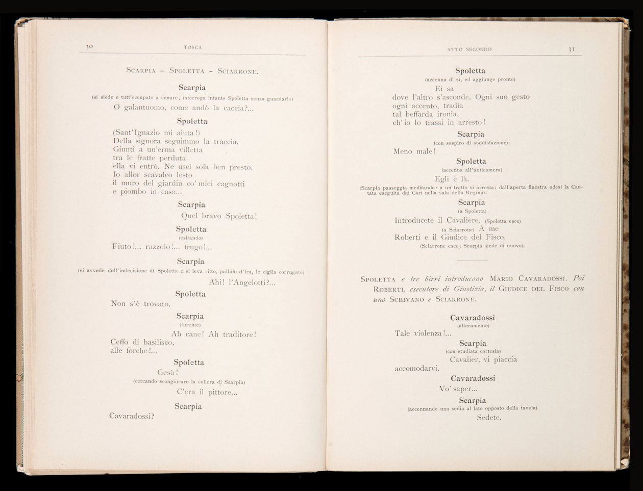 Giacomo Puccinin Toscan libretto, Ricordi Edition, Italia tekijältä Italian School